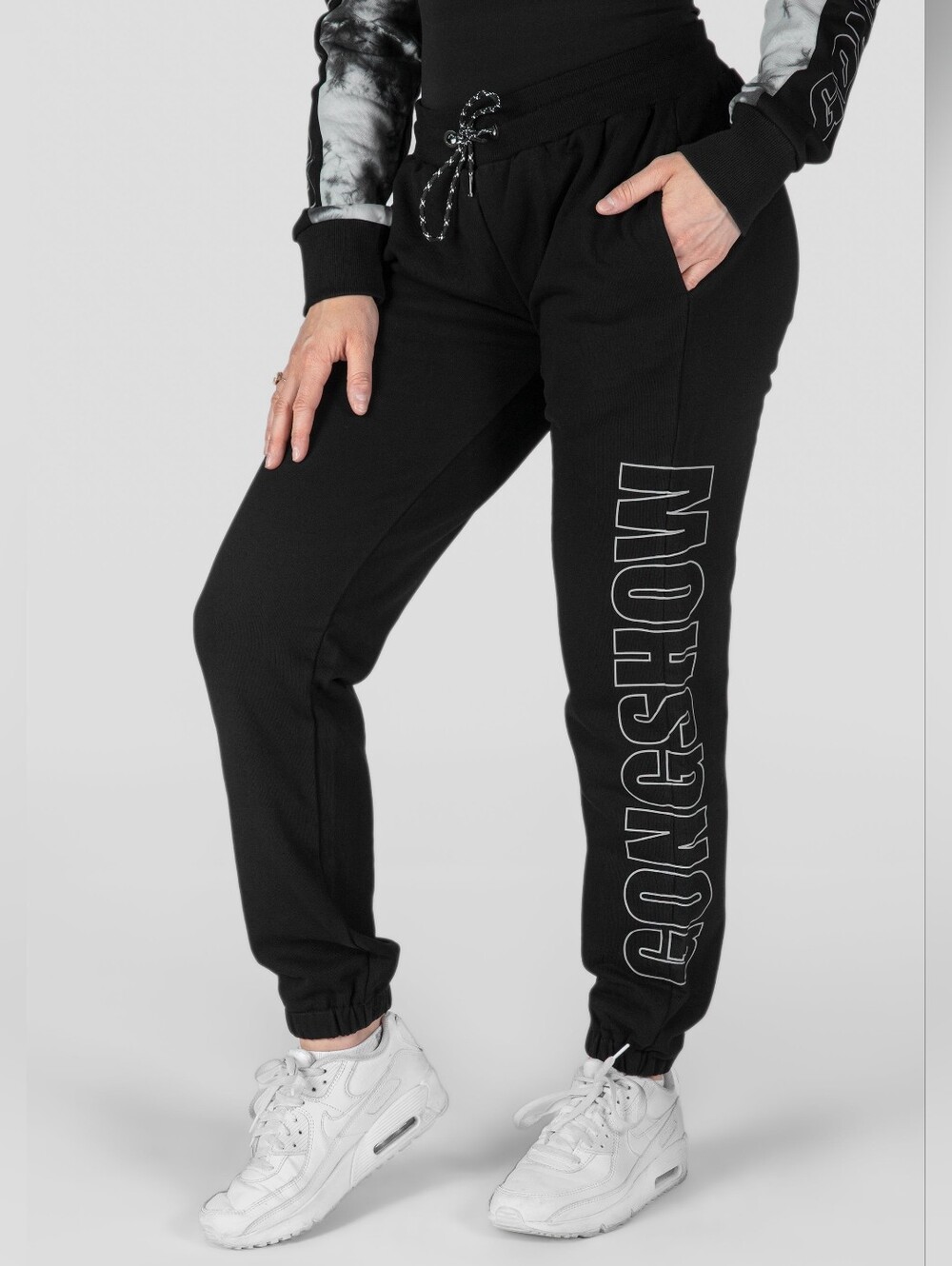 GONGSHOW Gear All Day Women's Classic Black Joggers Y2K Sporty Streetwear